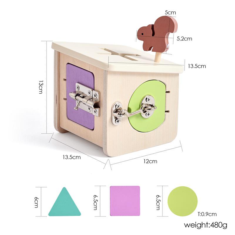 

Монтессори Многофункциональный Разблокирующий Дом Развивающая Игрушка для Раннего Обучения