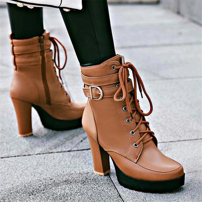 Chaussures de Mode Femmes Bottes de Moto Automne Hiver Bottes pour Dames 2025 Bottines Élégantes à Talons Hauts Plateformes Sexy Botas Boucle Blanc