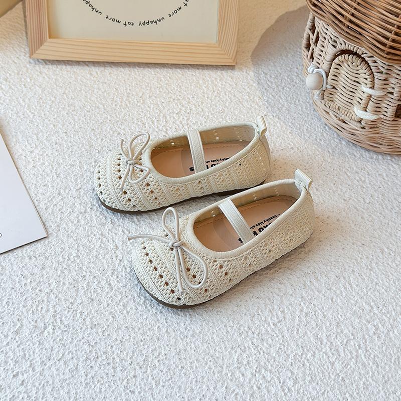 Kids Sandals for Girls Summer New Non-slip Sole Toddler Beach Vacation Shoes with Cute Bowtie Princess Ballet Mary Jane Flats
