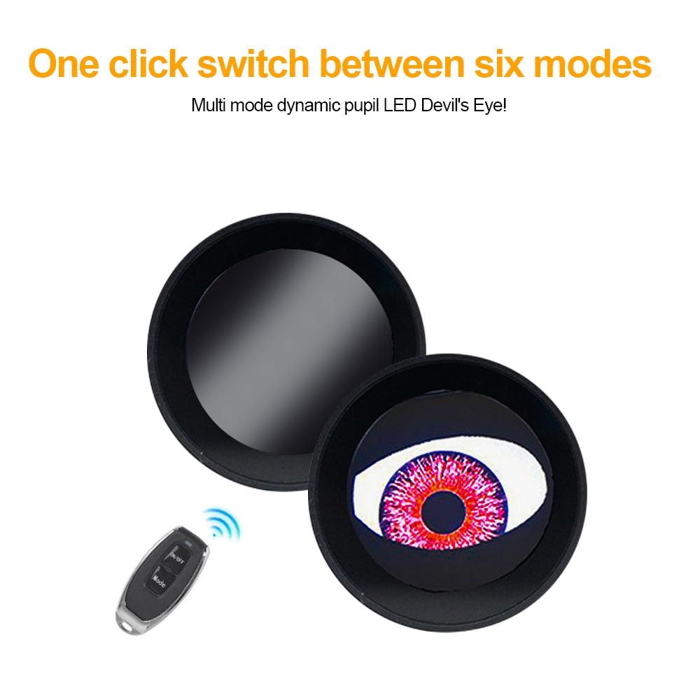 12V-36V Devil Eye Demon Evil Eyes Headlight, Dynamic Devil Eye Car Headlights with Adjustable Eye Pattern for Car Motorcycle