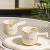 Ceramic Heat-Resistant Coffee Milk Jug with Dual Scale - Small Measuring Cup for Simple, Healthy Use