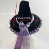 Handmade Dark Goth Lolita Wide-Brim Witch Hat for Halloween