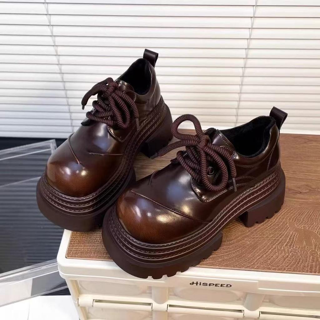 Fashion Women Loafers Shoes Leisure Daily Commuting Shoes Winter Warm Fur Cotton Shoes Height Increasing Thick Platform Heels Shoe