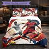 Set Lenzuola 3 Pezzi con Fantasia Cristiano Ronaldo Morbida Microfibra Copripiumino con Federe per Camera da Letto