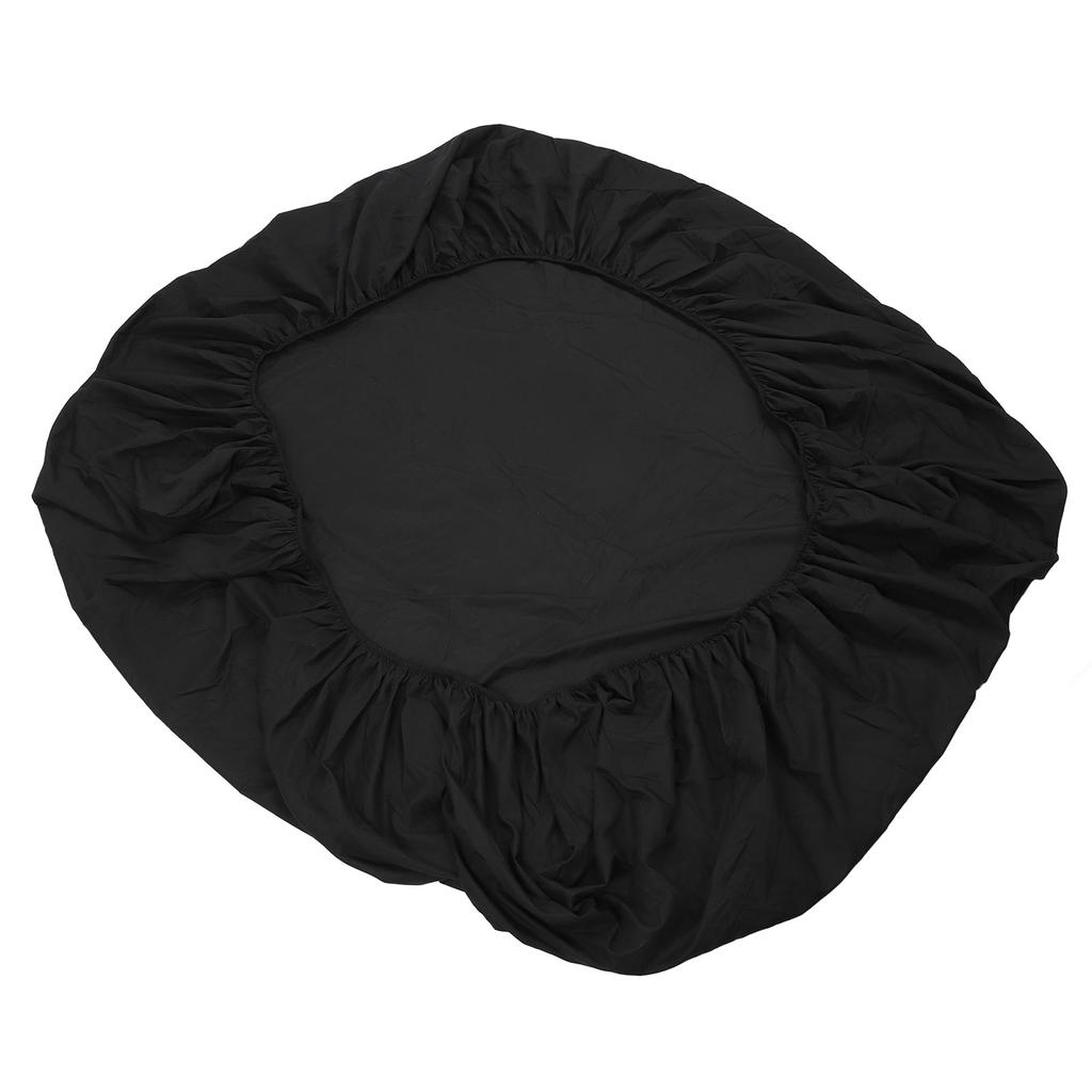 Fitted Sheet Washable Solid Color Bed Sheet Breathable Fitted Mattress Protector for Bedroom Black