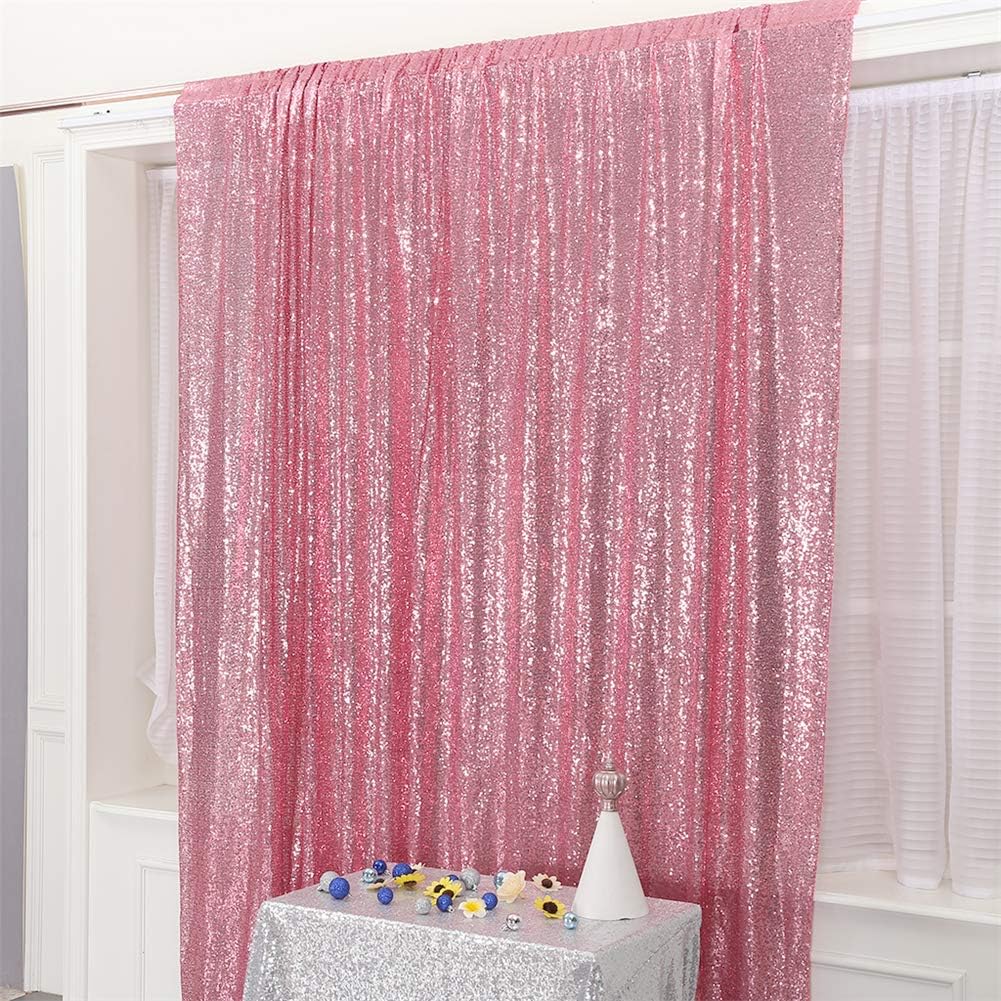 Gold Sequin Photo Backdrop Curtain Panels Stage For Shimmer Birthday Wedding Photograph Baby Shower Decoration Backdrop Fabric