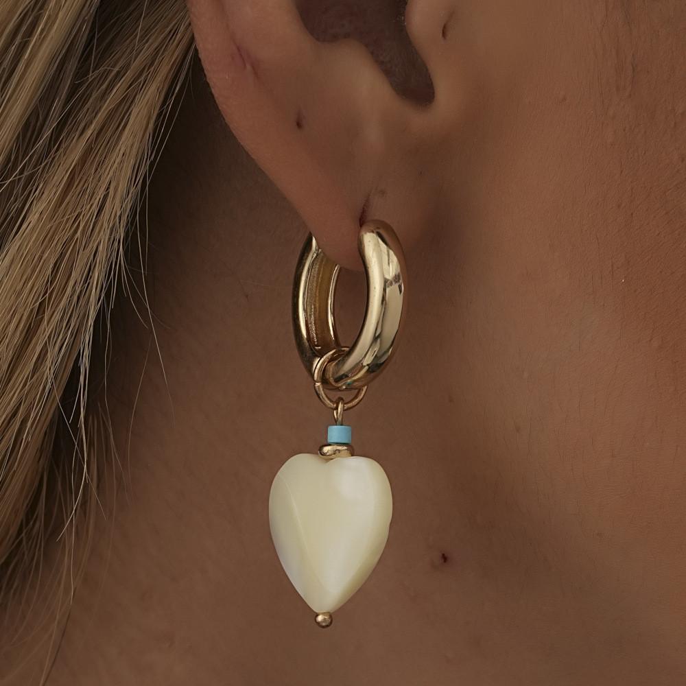 Heartshaped Retro Earrings For Women Elegant Geometric Copper Design