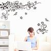 Beautiful Butterfly Vine Flower Vinyl Wall Decals Featuring Stylish Plant Theme For Home Enhancement