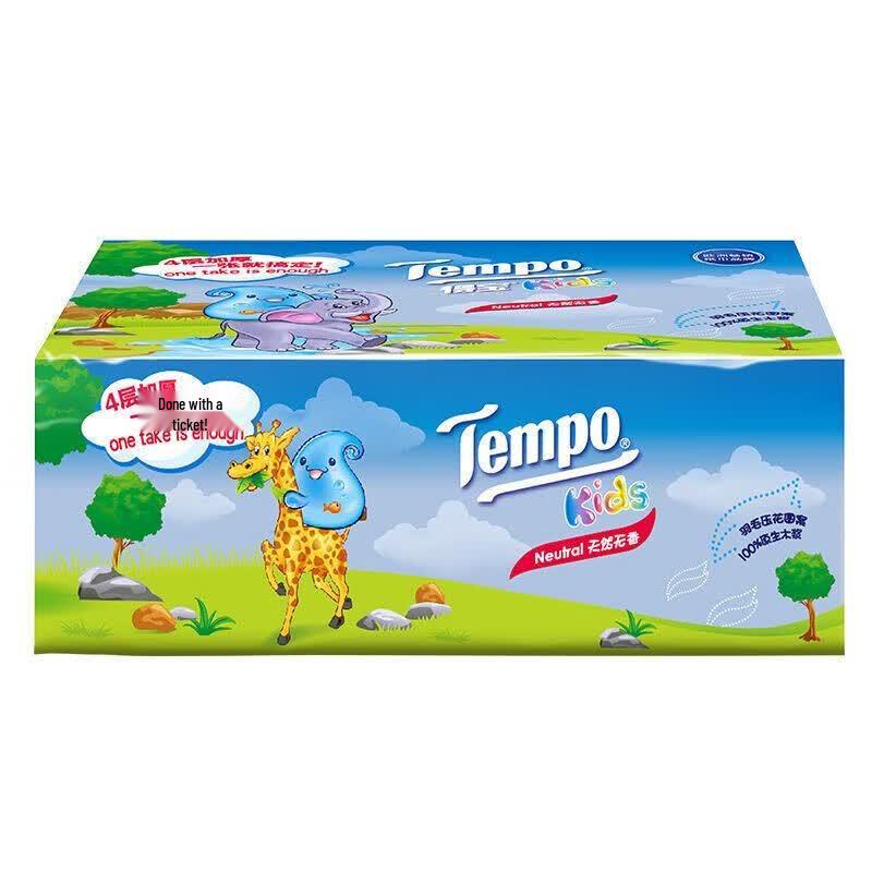 Tempo Kids 4-Ply Unscented Facial Tissues (3+1 Pack)