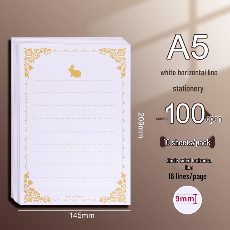 Vintage-Style Thick Kraft Paper Envelopes & Letter Set for Handwritten Notes & Birthday Cards