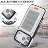2 in 1 Detachable Carbon Fiber Magnetic Cards Solt Case For iPhone 17 Pro Max 16 Plus 15 14 13 12 Shockproof RFID Stand Cover