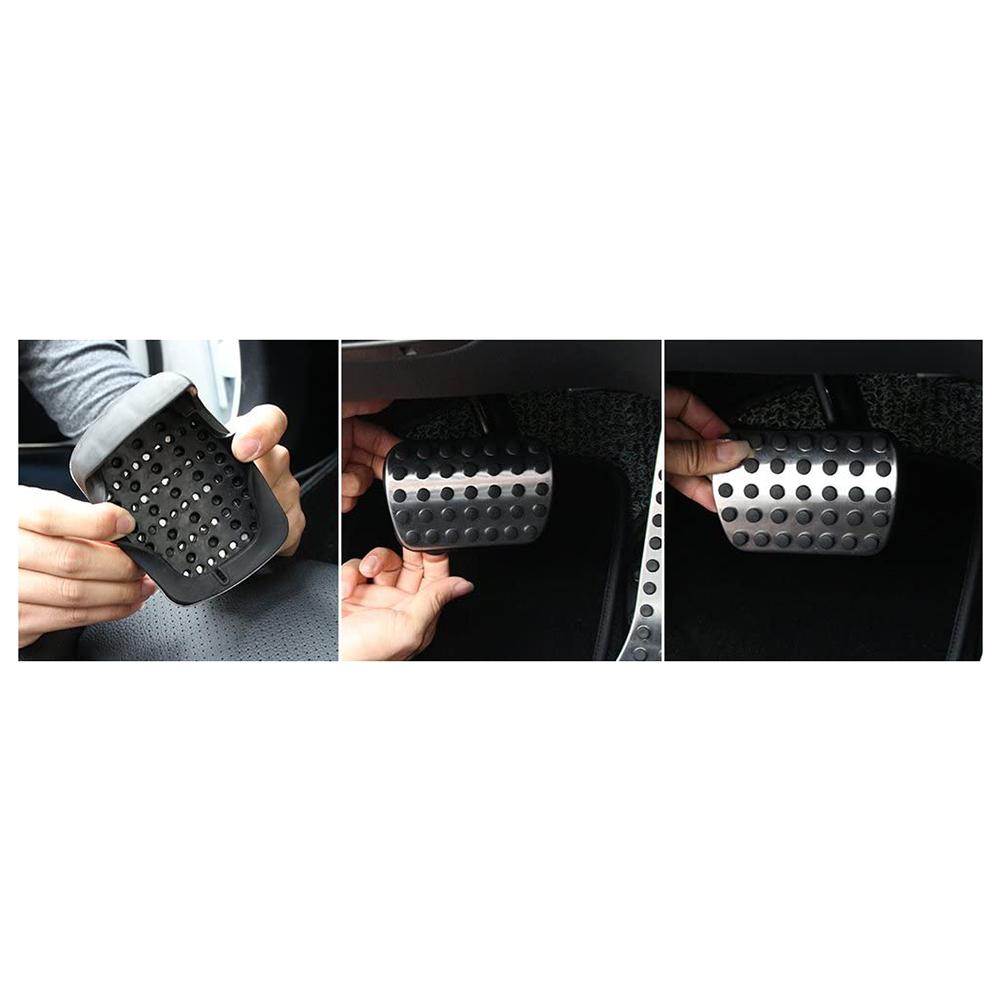 Footrest Plates Covers for Tesla Model 3 2017-2021, Electric Vehicle Pedal Protection Covers