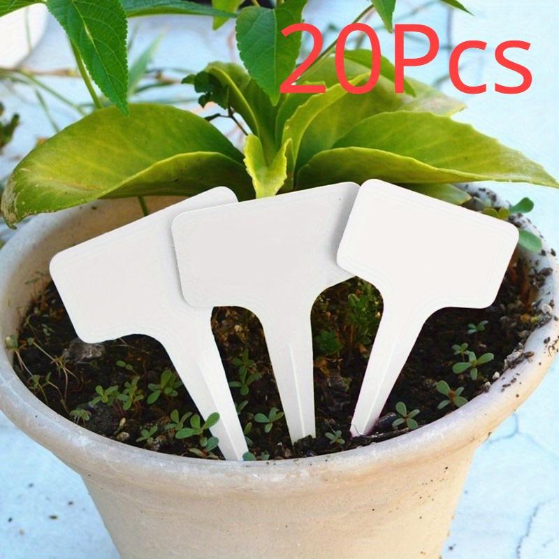 20/100 Pcs Garden Supplies Plastic Plant T-type Tags Markers Nursery Garden Labels Decoration(6cm *10cm)