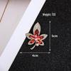 Exquisite Women's Red Flower Brooch – Niche Design, High-End Suit Accessory
