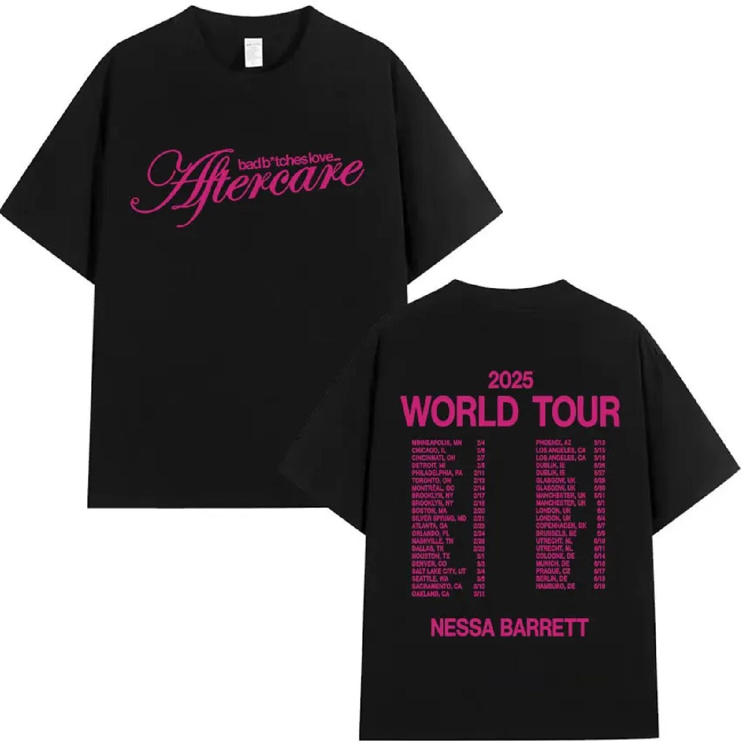 

Aftercare Album Y2K T-shirt 2025 World Tour Nessa Barrett Tshirt Summer Oversized Cotton High Quality Unisex T Shirt Graphic Tee XXXXXL