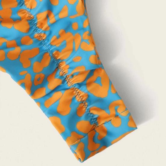 2 Pcs/Set Swimwear Set Leopard Print Soft Quick Dry Slim Fit Bikini