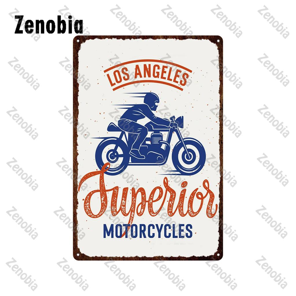 Hill Bobber Motorcycles Metal Signs Cafe Racer Oil School Chopper Metal Poster Vintage Plaque Retro Tin Plate Garage Home Decor