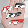 TCFJN1 3D Metal R Logo Sticker Car Rear Trunk Body Emblem Sticker For VW Golf 5 6 7 MK7 MK6 Polo Jetta Scirocco Beetle Passat Tiguan