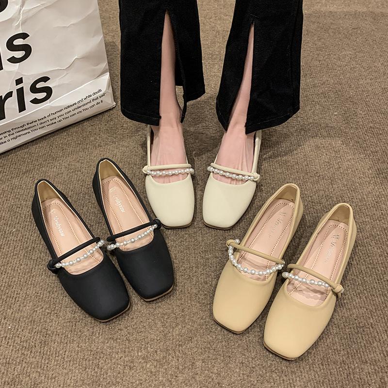 Late evening breeze gentle shoes flat single shoes women's 2025 new summer Mary Jane shoes with skirts soft-soled maternity shoes