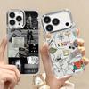 Retro Collage Style Phone Case For iPhone 17 Pro Max Plating Lens Frame Clear Soft Cover For iPhone 16 15 14 13 Pro Max 11 16E 17E