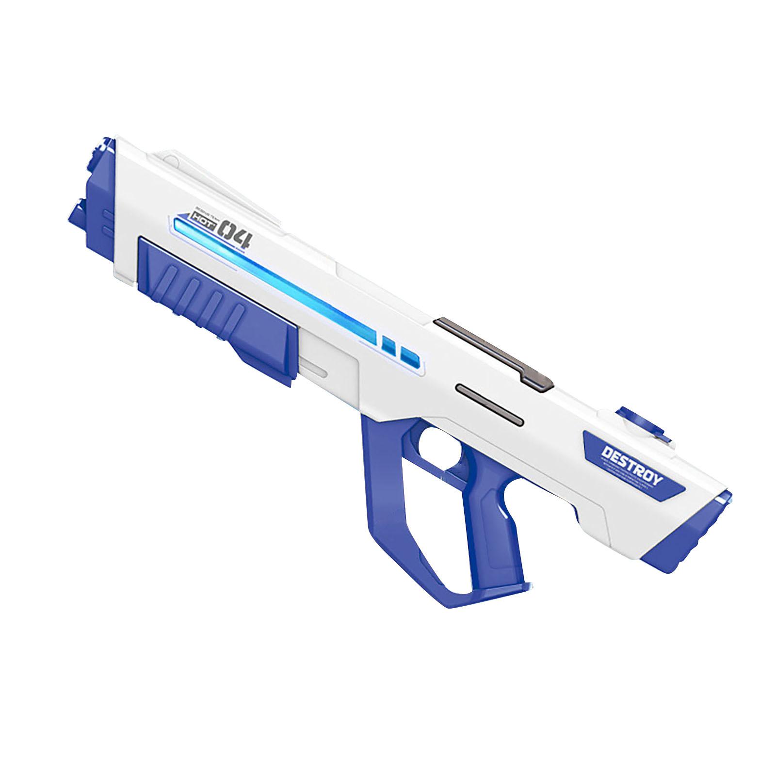 

Мощный электрический водяной пистолет для детей/взрослых, автоматические водяные пистолеты, водяные пистолеты-бластеры для летних игрушек для бассейна/пляжа One Size синий