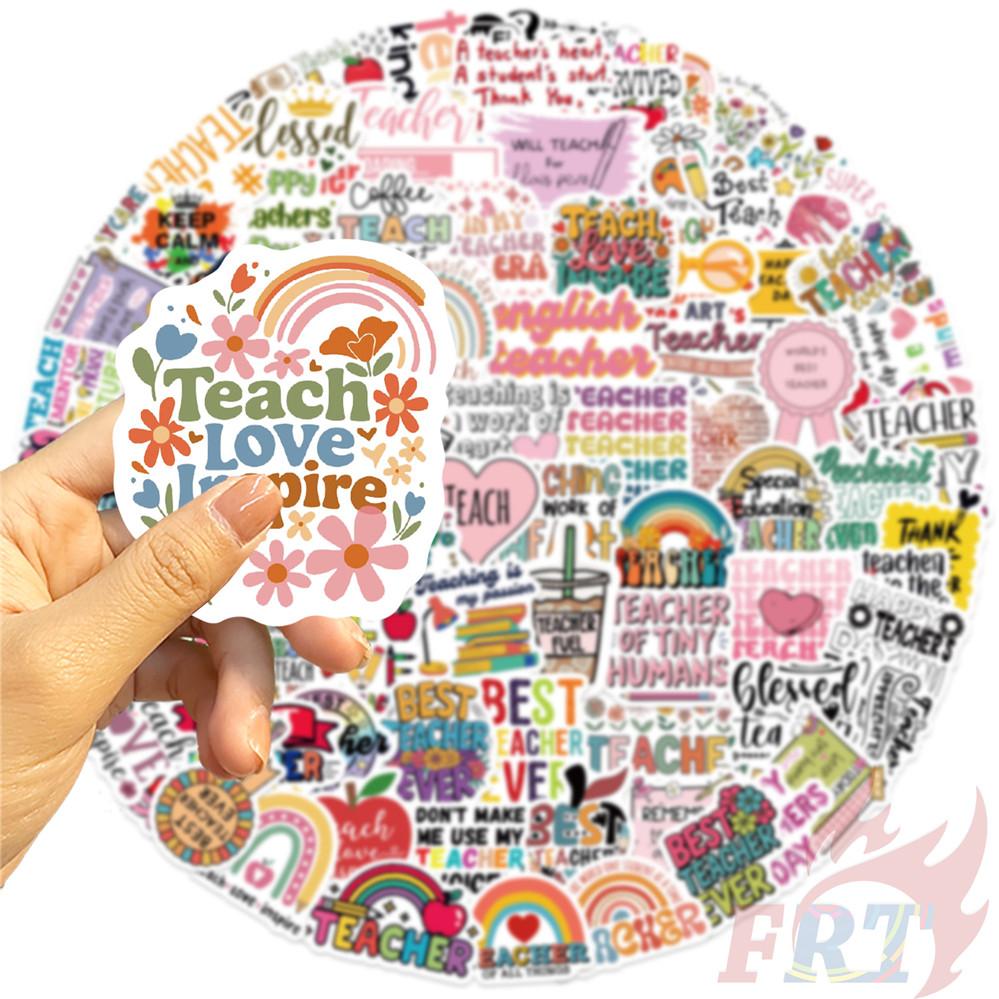 100Pcs/Set Thanks Teacher . Teachers' Day Series 01 Stickers Waterproof DIY Fashion Decals Stickers