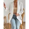 Autumn Women's Suit Jacket Lapel Nine-quarter Sleeve Buttonless Slim Temperament Commuter Jacket