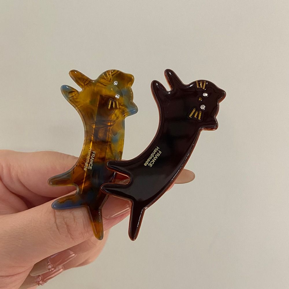 Kitten Cat Shaped Hair Clip Acetic Acid Cute Side Clip Creative Animals Hairpin  Vacation