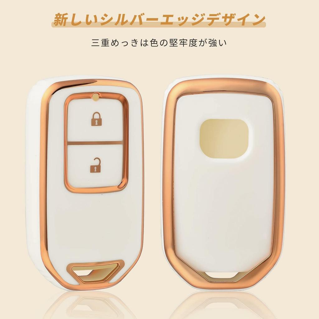 Honda Key Fob Cover Compatible Vezel RU New New Stepwgn 10th Generation New TPU Remote Keyless Key Fob Case Protective Shell Accessory [OFFCURVE]