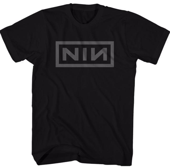 

Футболка Nine Inch Nails Сірий логотип NIN Чоловіча Рок-музика Класична футболка гурту Нова Чорна 4XL