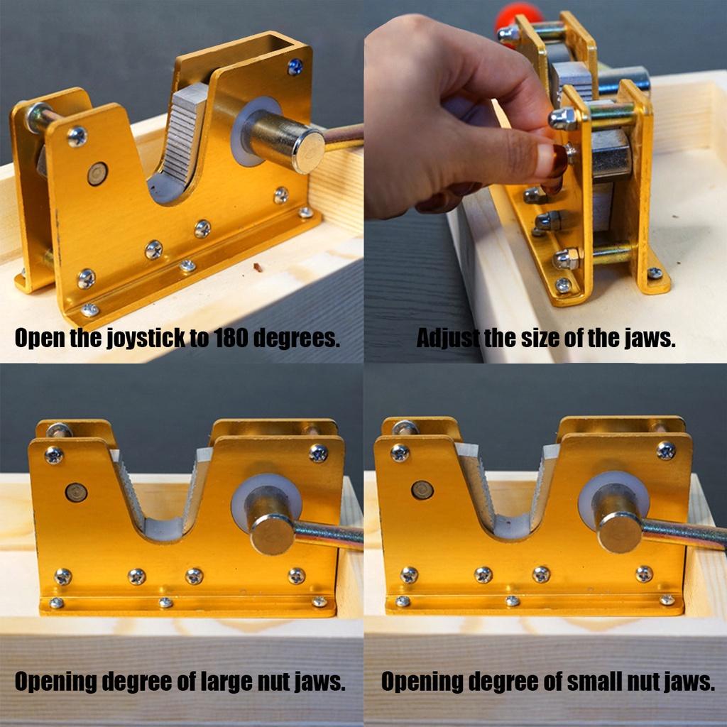 Nut Tweezers Macadamia Opener Peeling Machine 9.8" With Durable Metal Handle For Almonds Hazelnuts Heavy Duty Nutcracker