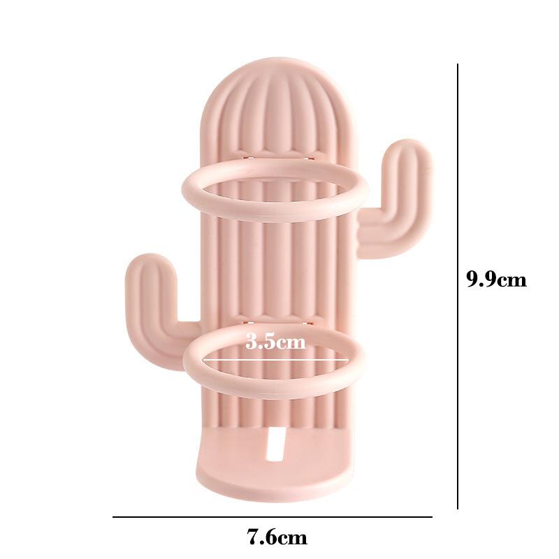Cactus Toothbrush Holder No Punching Single Person Electric Toothbrush Storage Rack Makeup Brush Comb Shelf Bathroom Supplies