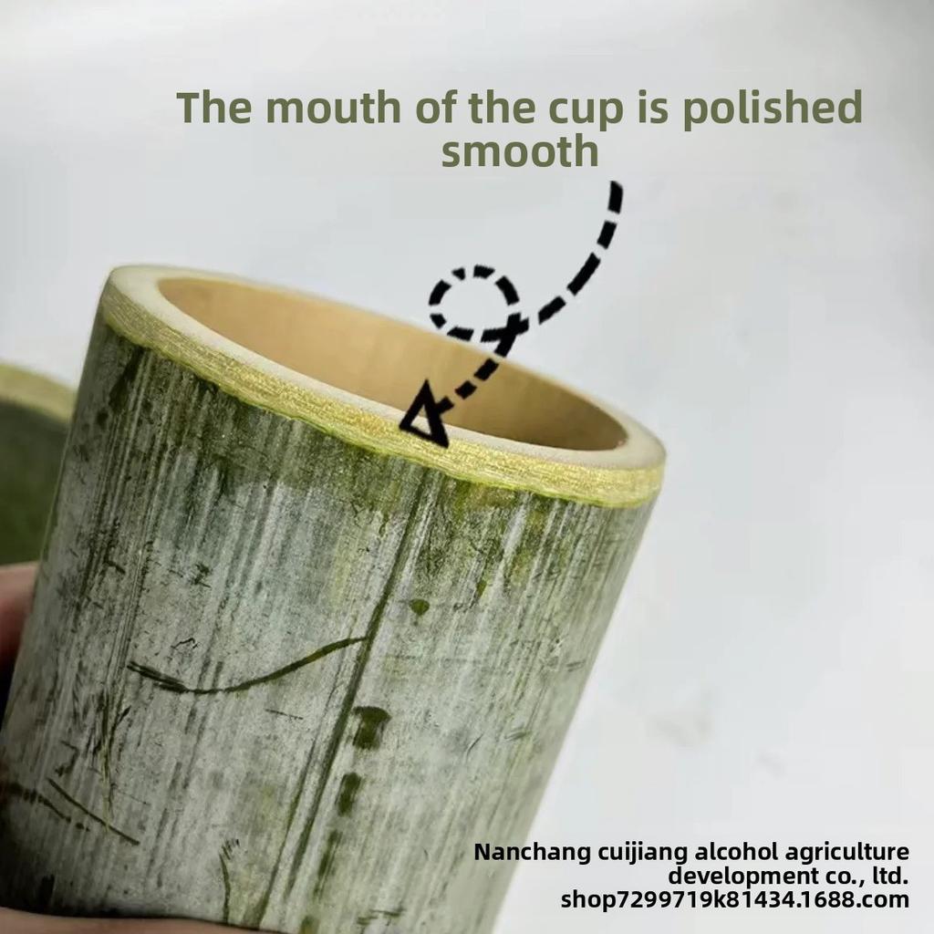 Cana de ceai cu lapte din tub de bambus, cupă pentru înghețată, cupă din bambus proaspăt, bambus cu diametru mare, pahar pentru apă, decorațiune pentru casă