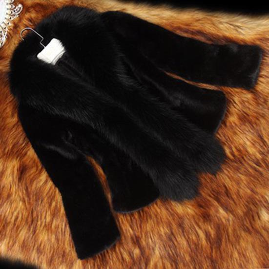 Women's Fuzzy Winter Coat Faux Fur Trim Warm Jacket Open