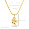 DIEYURO 316L Stainless Steel Golden Exaggerated Large Flowers Inlaid Pearl Necklace Earrings Set For Women Fashion Jewelry Gift