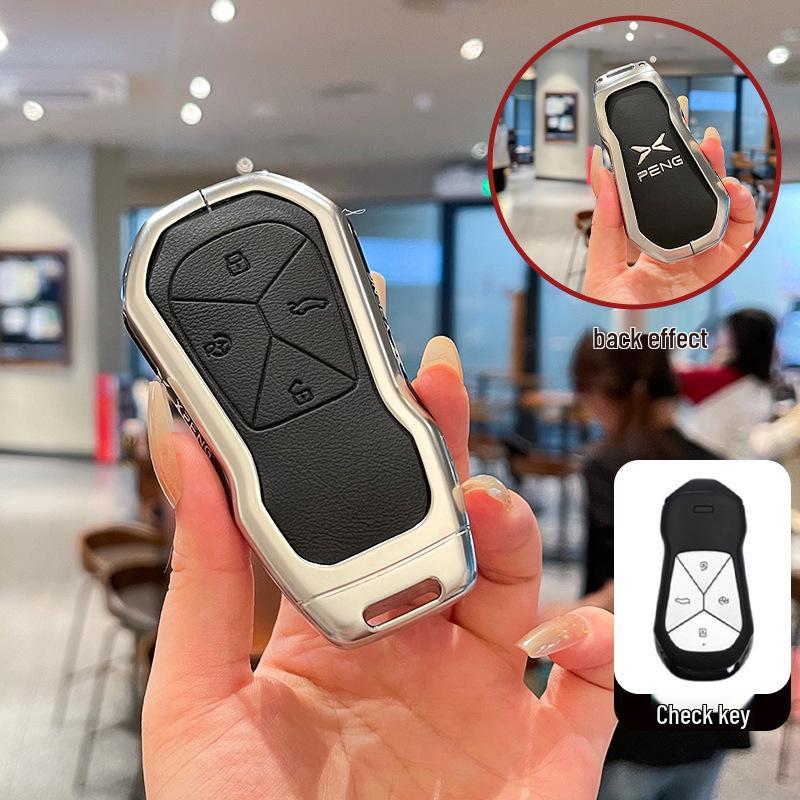 Xiaopeng Key Case for P7/P7i/P5/G6/G3/G3i/G9 Models - Metal Shell, Unisex