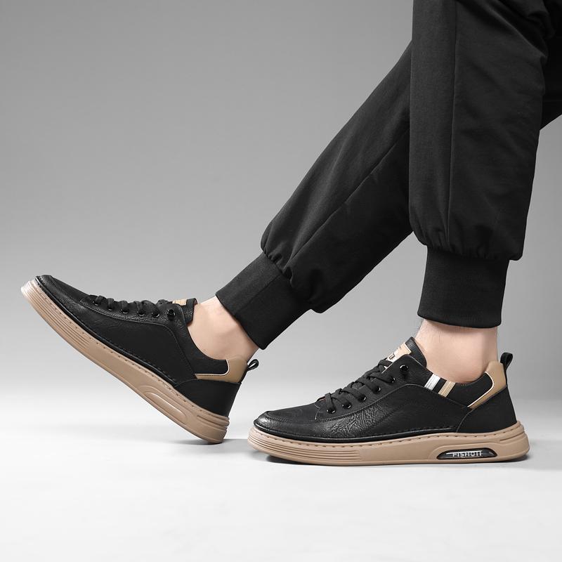 Heißer Verkauf Herren Allround-Flats Echtes Leder Herren Sneaker 2024 Neue Herren Freizeitschuhe Hohe Qualität Herren Outdoor Skate Schuhe