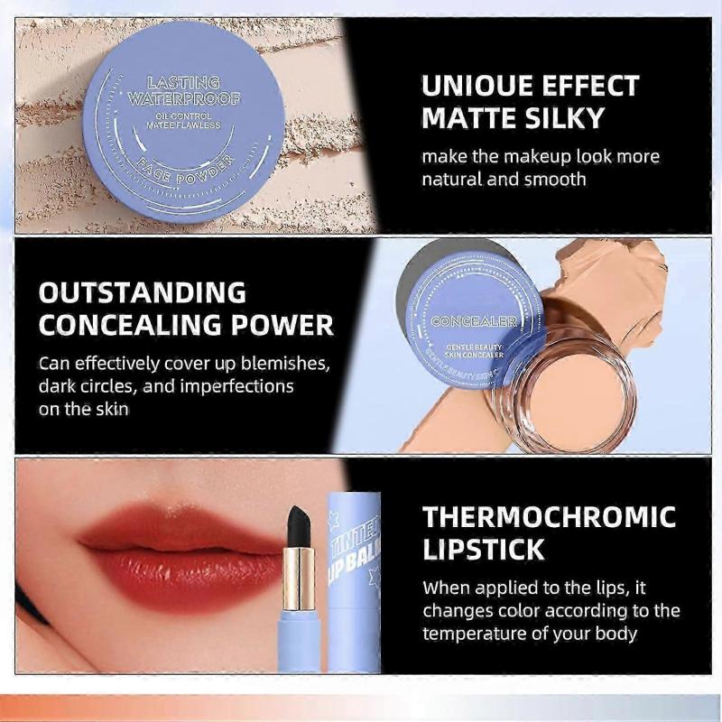 Premium Makeup Kit for Women - 8 Piece Travel Set with Mascara, Lipstick, Foundation & More | Vegan & Waterproof | Perfect Gift