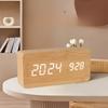 Japanese German Radio Clock Intelligent Automatic Correction Time Radio Wave Multifunctional Wood Electronic Digital Alarm Clock
