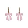 Pink Bow Single Earring - Versatile Summer High-End Korean Style 2022 Trend Ear Accessory.