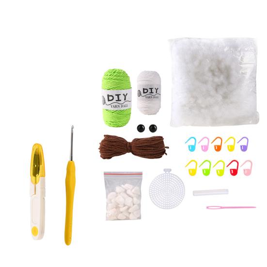 Kit per uncinetto per principianti a forma di cactus Set di materiali intrecciati fai-da-te Kit per principianti per uncinetto Forniture per maglieria fai-da-te per bambini adulti