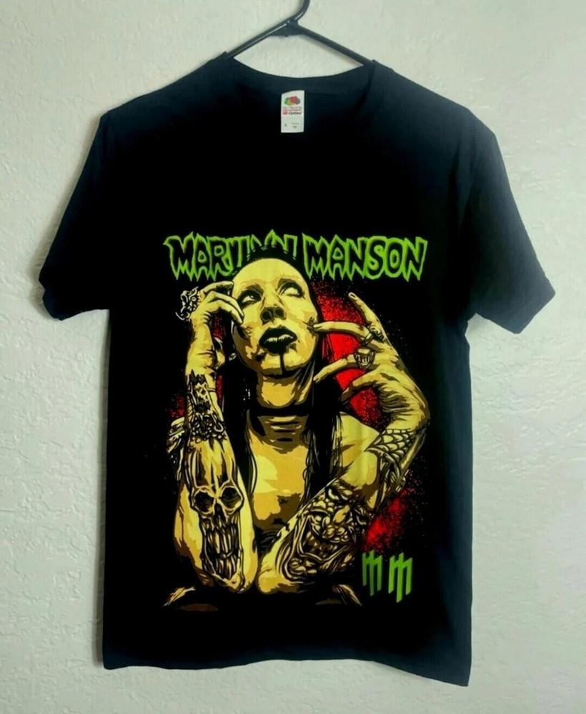 

Marilyn Manson Graphic Skull Tattoo Art TShirt for fans Size S to 5XL Unisex T-Shirt XXL
