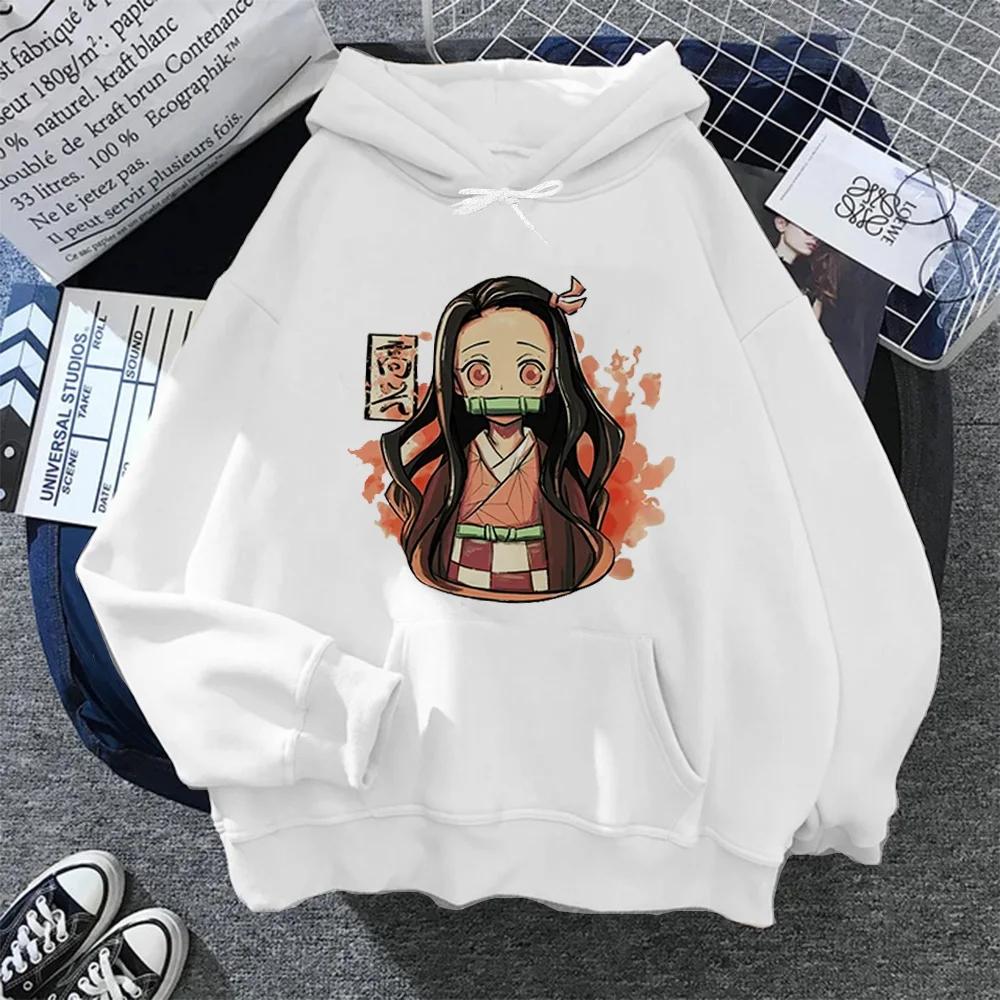 

New Cute Nezuko Anime Print Hoodies Women Demon Slayer Manga Sweatshirts Tanjiro Kimetsu No Yaiba Hoodie Harajuku Streetwear 3XL
