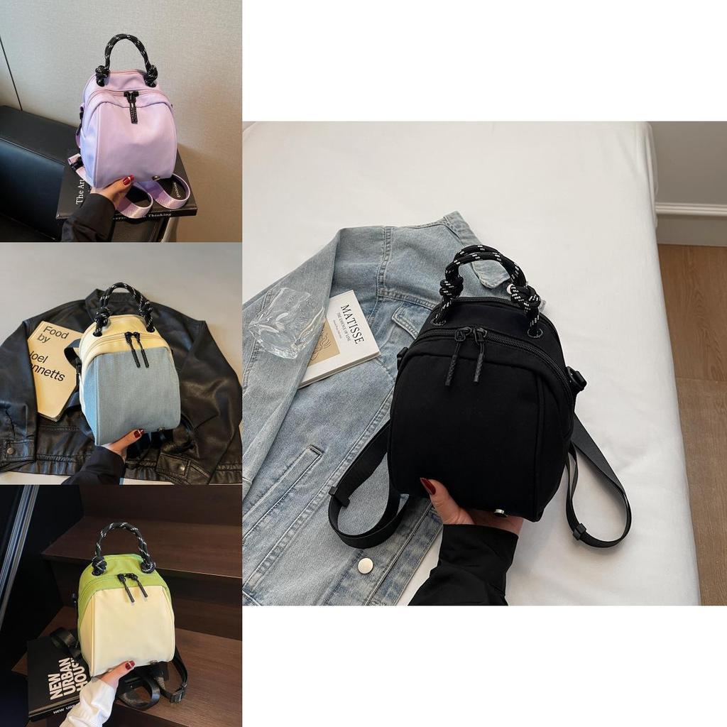 Lightweight Nylon Backpack Multi Compartment Urban Minimalist Crossbody Bag For Daily Commute Unisex