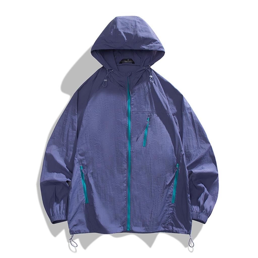 Ladies' Pure-color Sunscreen Clothing, Light And Thin, Trendy And Fashionable, Summer All-match Hooded Jacket