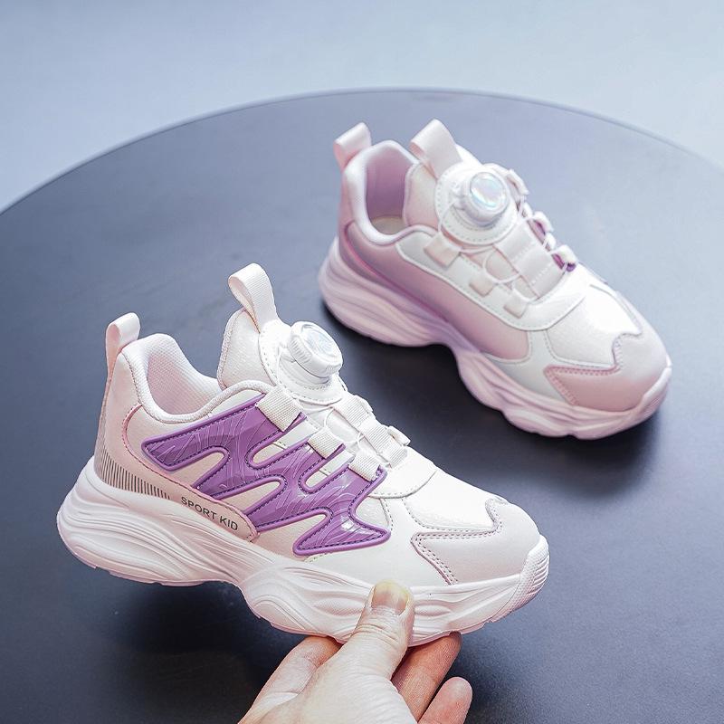 

Children s Waterproof Leather Sports Shoes - Lightweight, Non-slip, Soft Sole for Boys & Girls, Autumn Style 37 рожевий