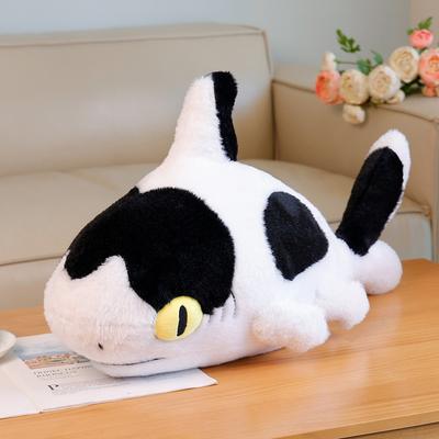 Simulated Cow Shark Cat Doll Plush Toy Doll Men and Women Sleeping Pillow Rag Doll Gift