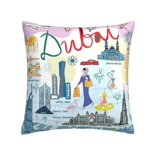 Nordic Graffiti Cushion Cover, Linen Pillow Cover, Sofa Cushion Cover Decoration 40x40 45x45 50x50 60x60, Can Be Customized