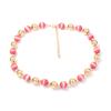 Retro Trend French Atmosphere, Smudged Round Beads, Color Matching, Beaded Necklace, Fashionable and Simple Daily Travel Women