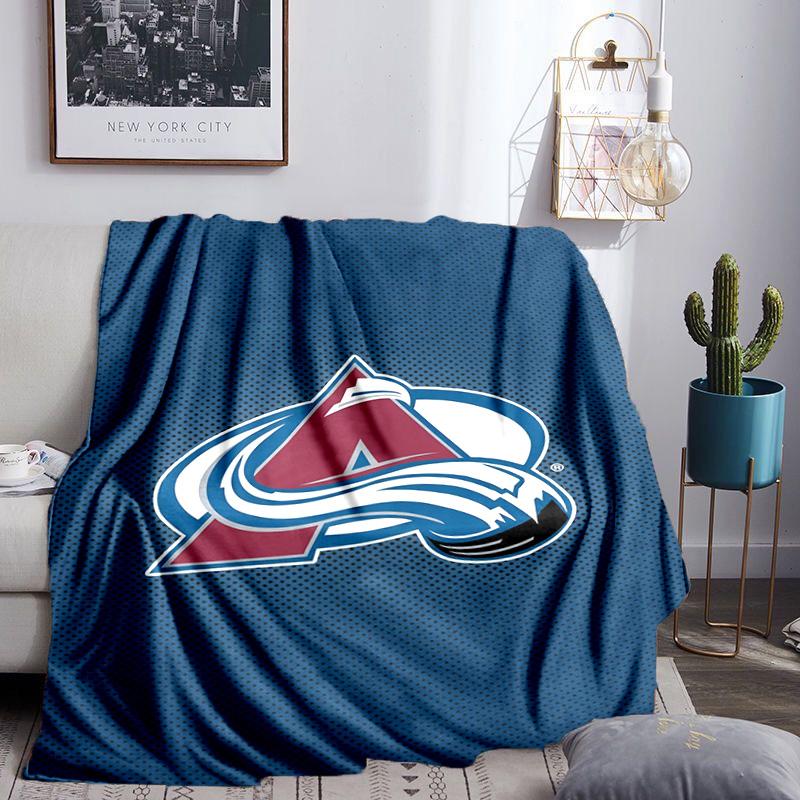 Colorado Hockey Throws Blanket Flannel Blankets Plush for Couch Bed Gifts for Men Women Travel Picnic Blanket Christmas Fan Gifts